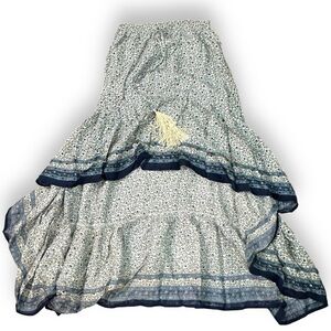 Miss June Floral Prairie Hi Lo Maxi Skirt Small Prairie Gypsy Western Bohemian